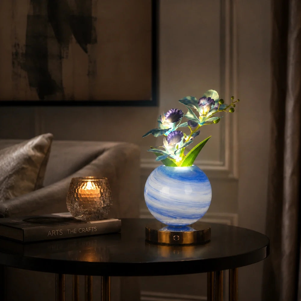Cordless orchid lamp, rechargeable, view 1