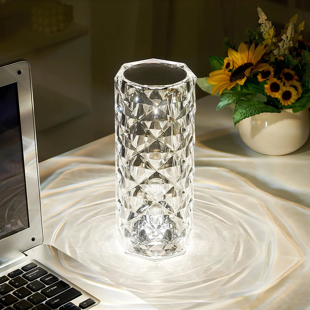 Crystal touch lamp with remote, view 1