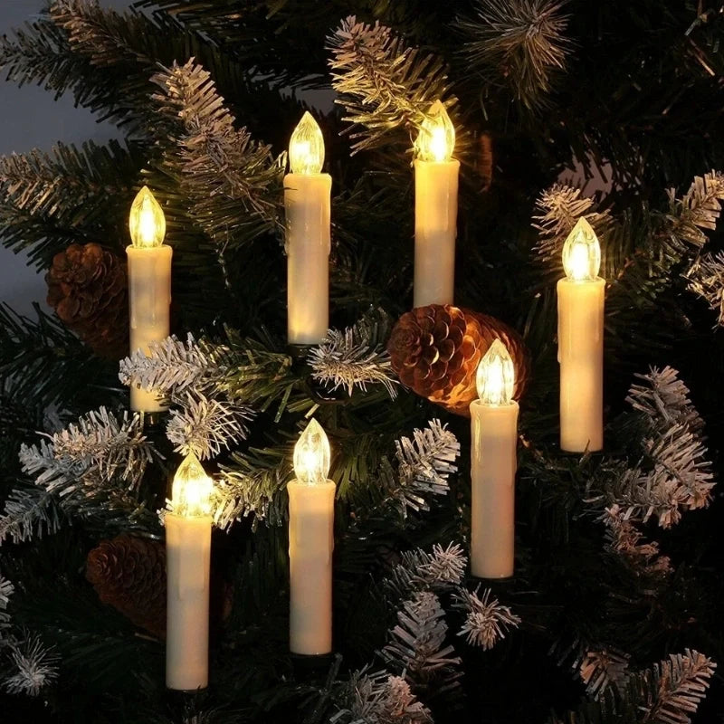 Clip-on Christmas tree candles with remote, view 5