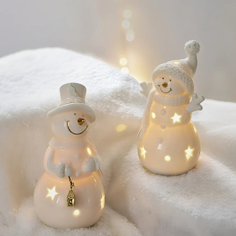 Ceramic Christmas village set, light up, view 10