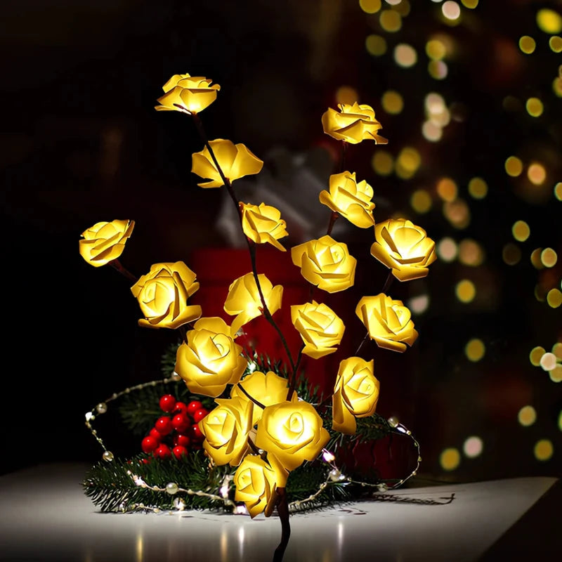 lighted branches battery operated, rose