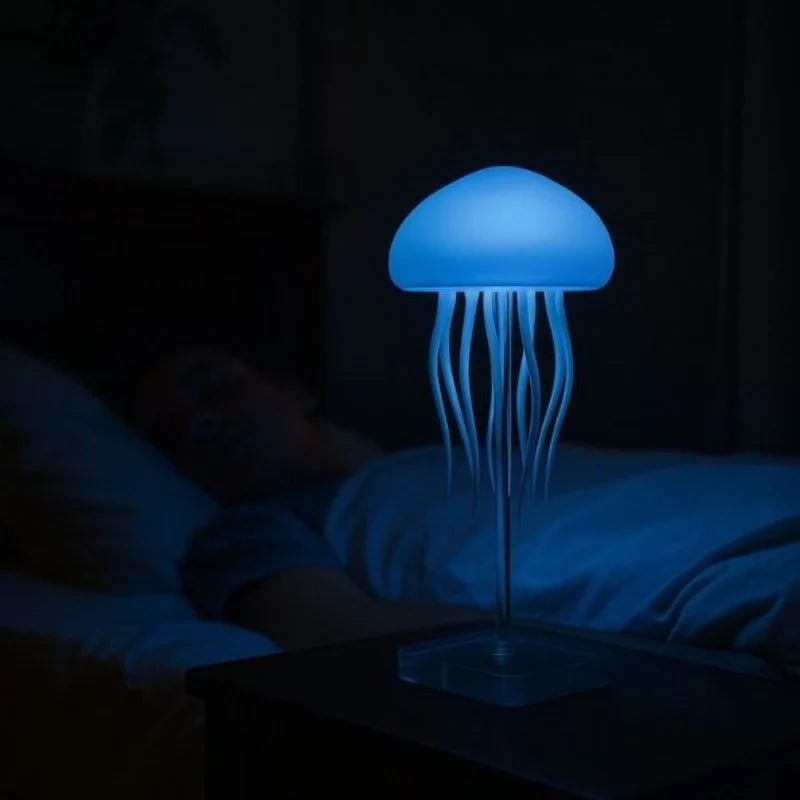 Jellyfish lamp, LED night light, view 3