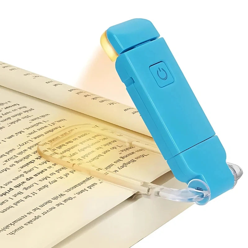 book light for reading in bed rechargeable, blue