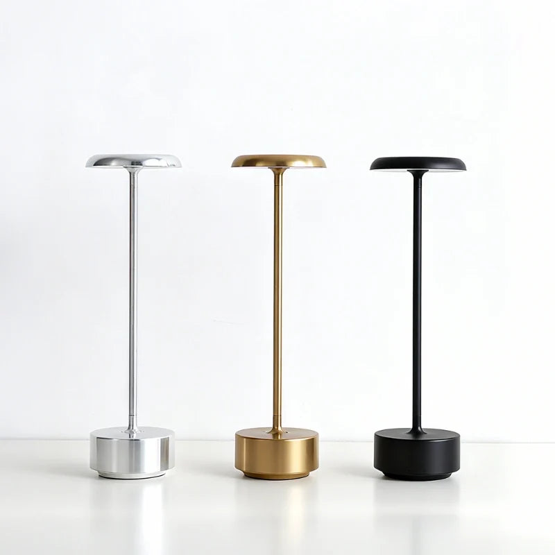 Modern cordless table lamp, aluminium, view 8