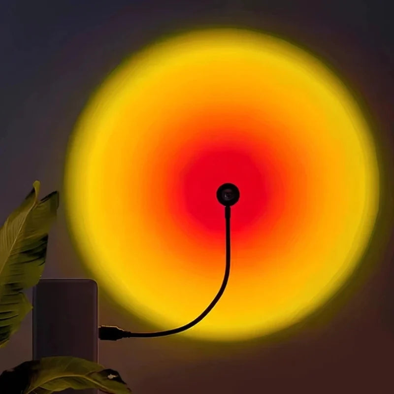 Sunset lamp projector night light, view 2