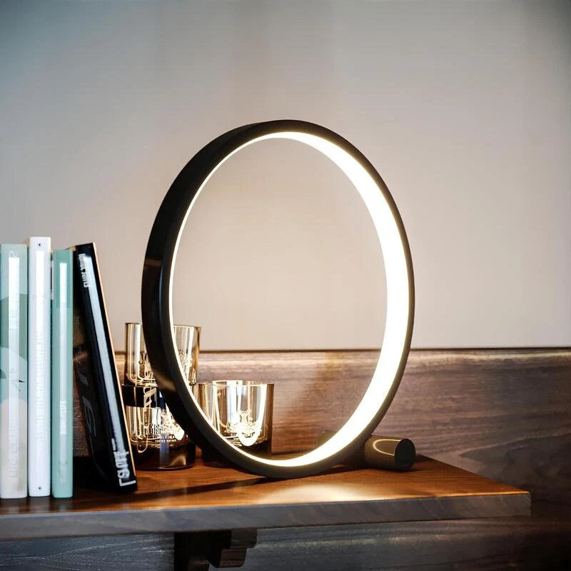 Modern halo bedside lamp, dimmable, view 7