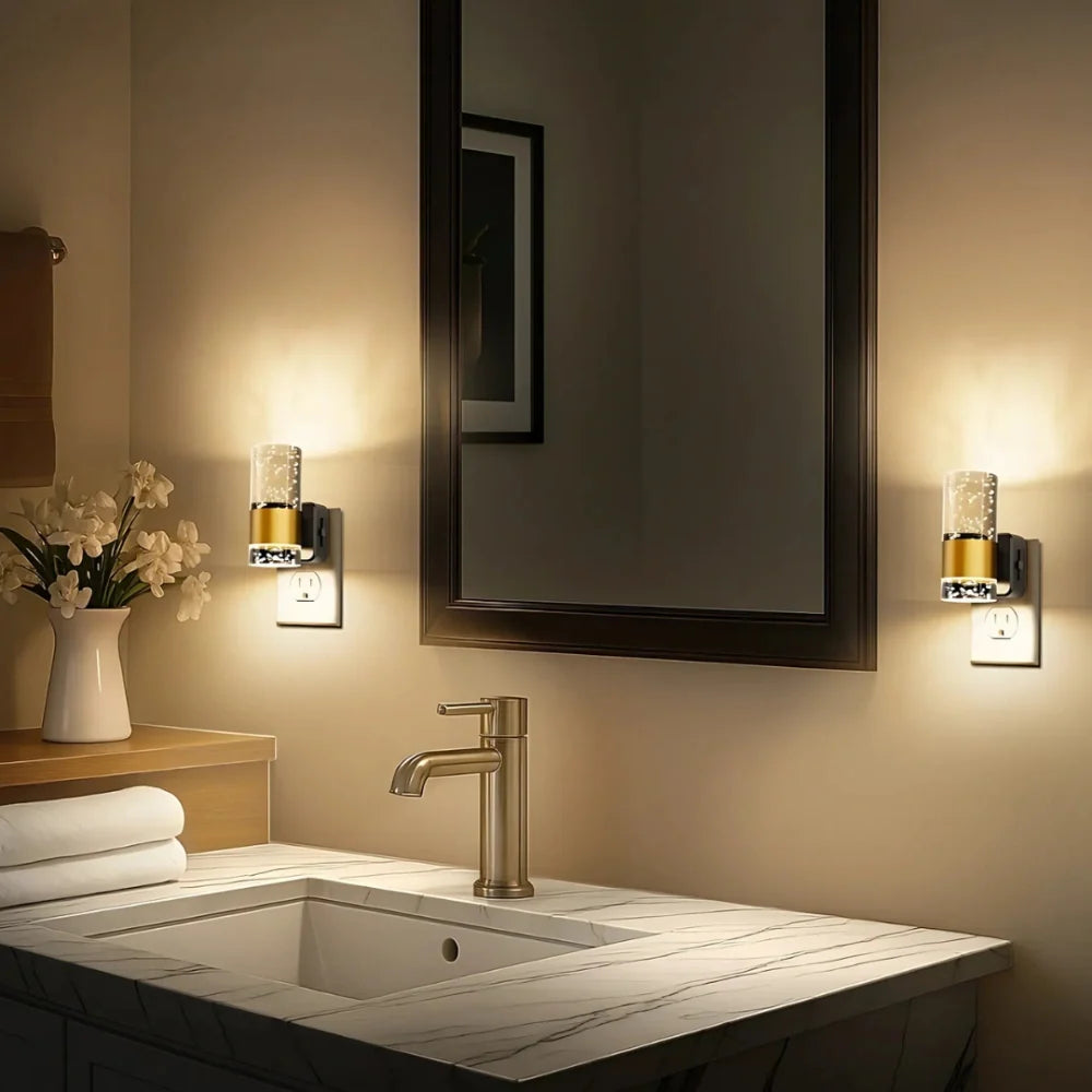 Plug in night light, dusk to dawn sensor, view 3