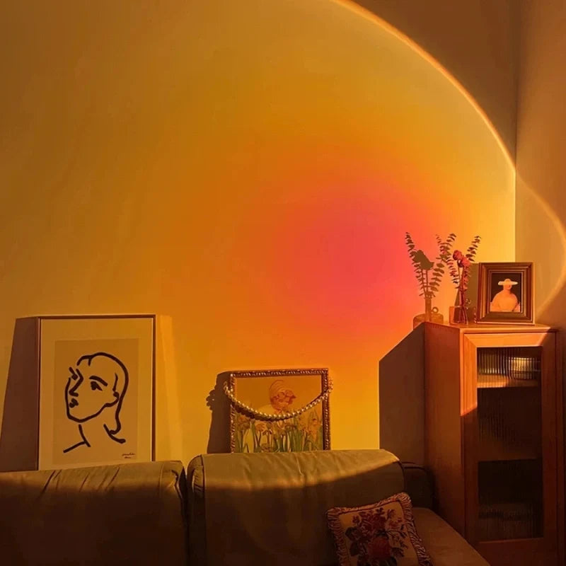 Sunset lamp projector night light, view 4
