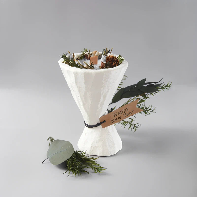 Concrete candle holder, nordic cement, view 4