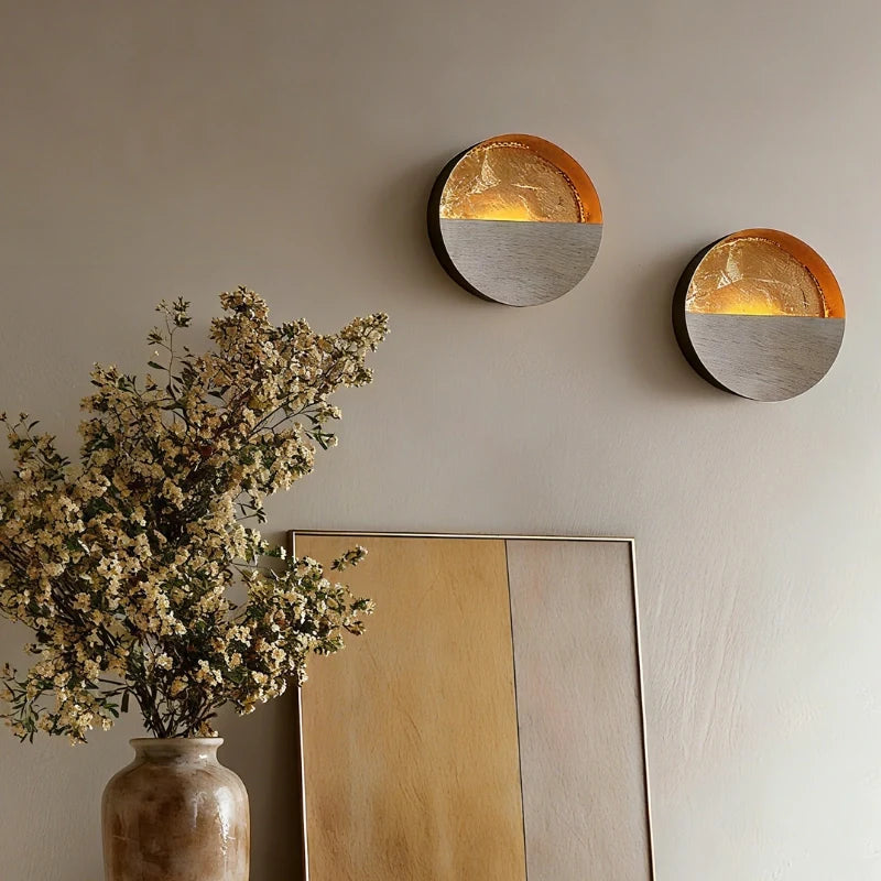 Wall candle holder, hammered metal, view 3