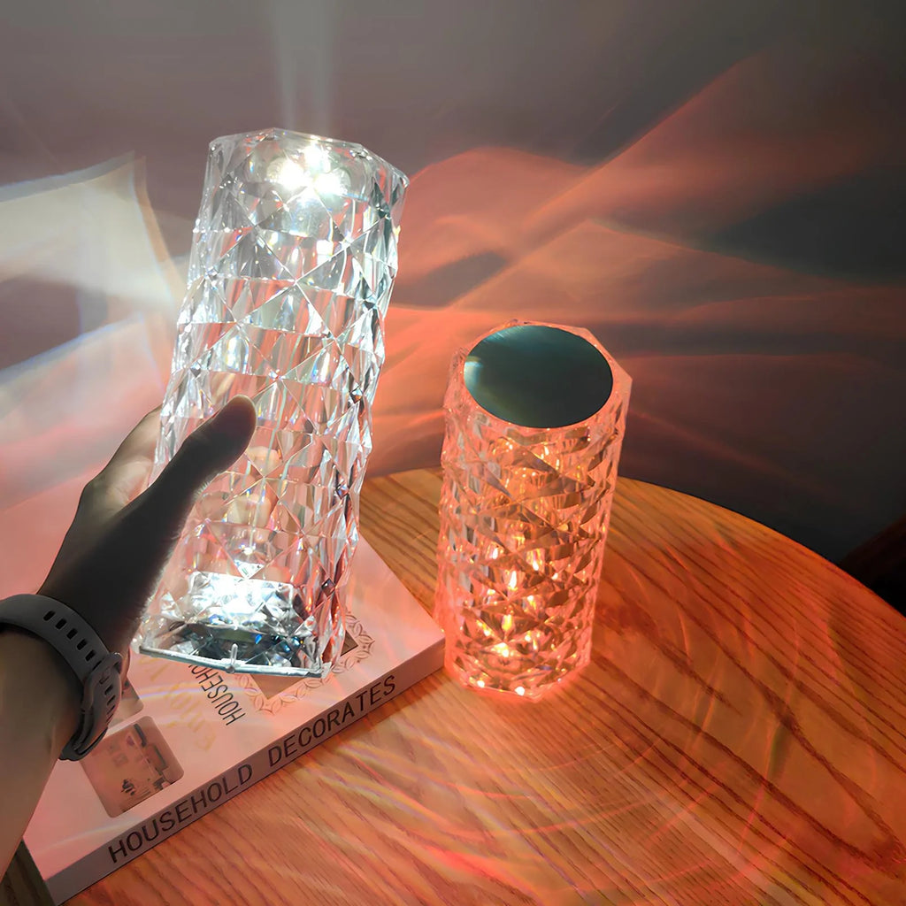 Crystal touch lamp with remote, view 7