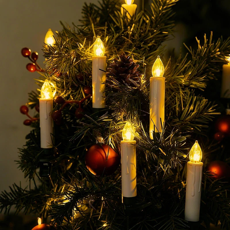 Clip-on Christmas tree candles with remote, view 6