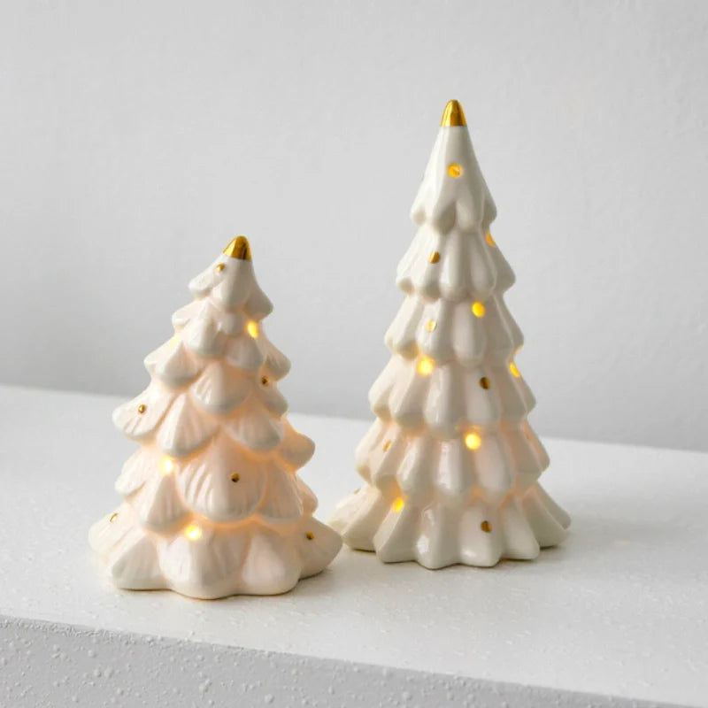 Ceramic Christmas village set, light up, view 9