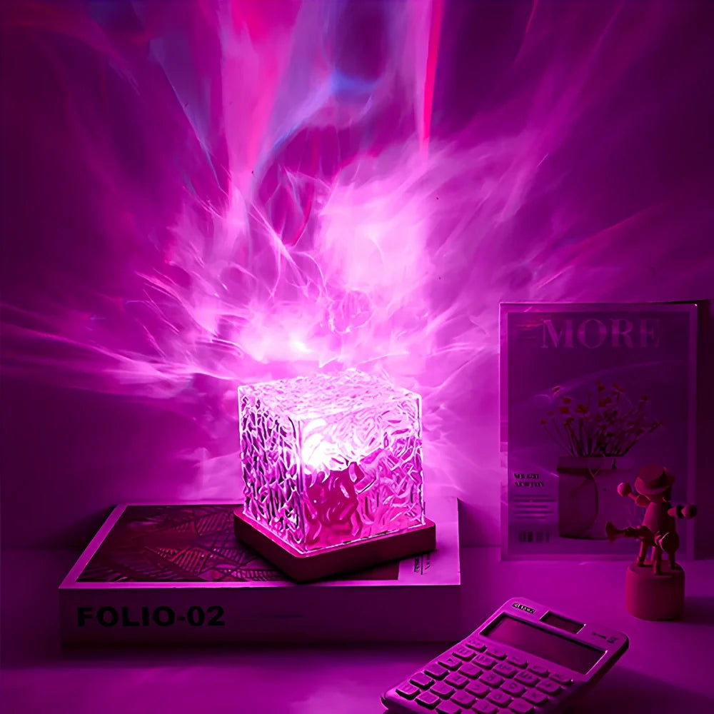 Northern lights cube lamp with remote, view 4