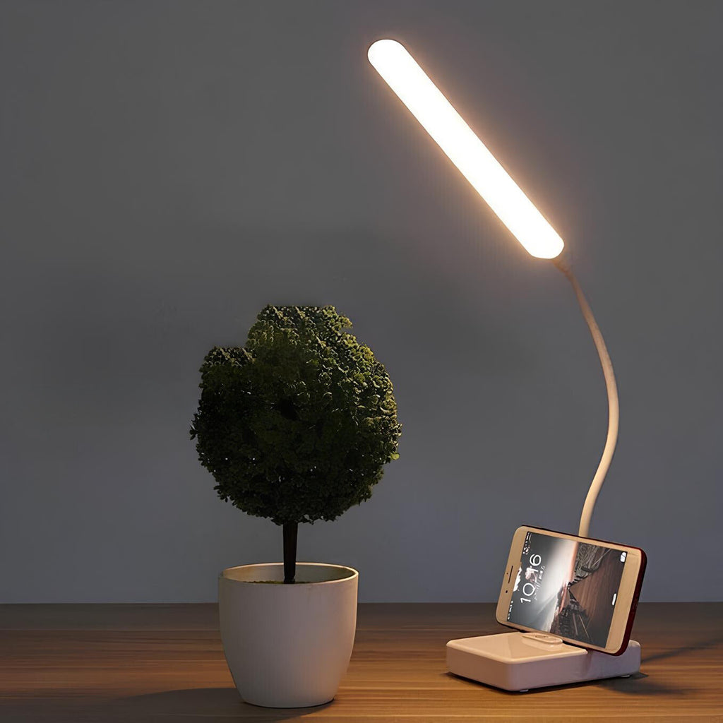 LED desk lamp, rechargeable or plug-in, view 1