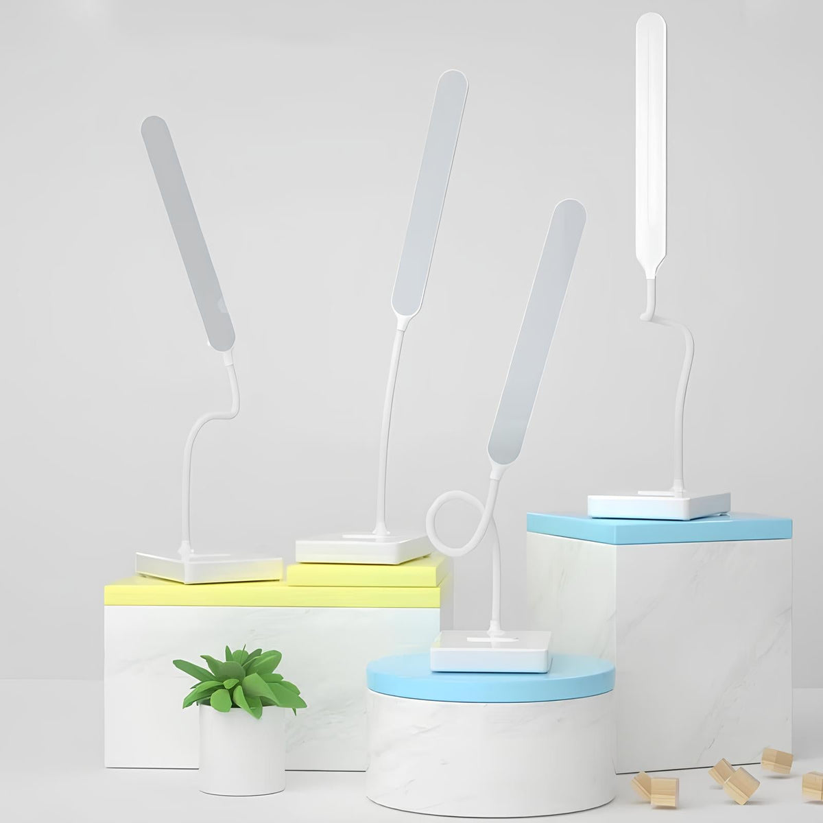 LED desk lamp, rechargeable or plug-in, view 4