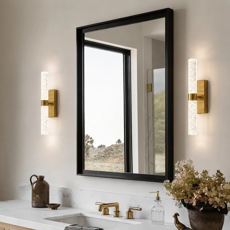 Gold wall sconce, cordless rechargeable, view 2