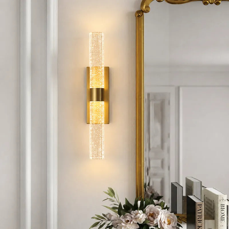 Gold wall sconce, cordless rechargeable, view 7