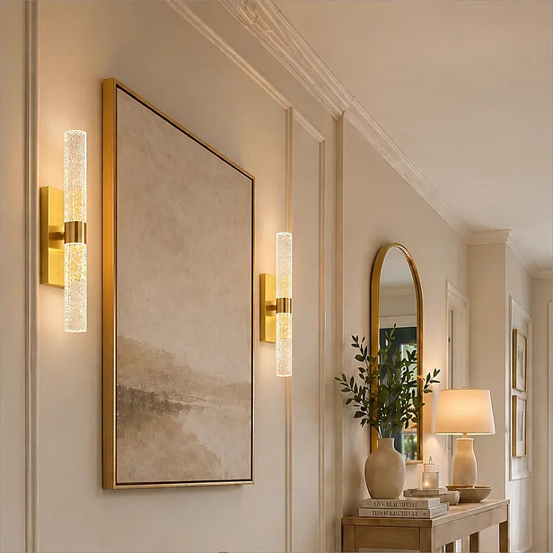 Gold wall sconce, cordless rechargeable, view 4