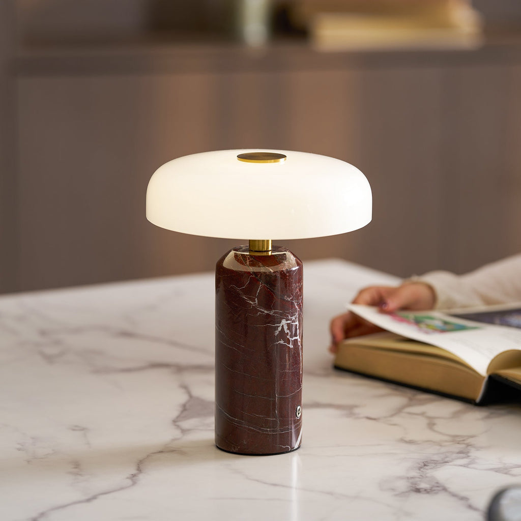 Marble table lamp, rechargeable cordless, view 4