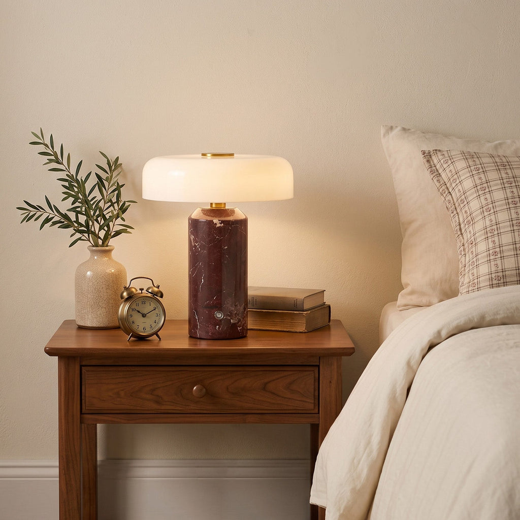 Marble table lamp, rechargeable cordless, view 6
