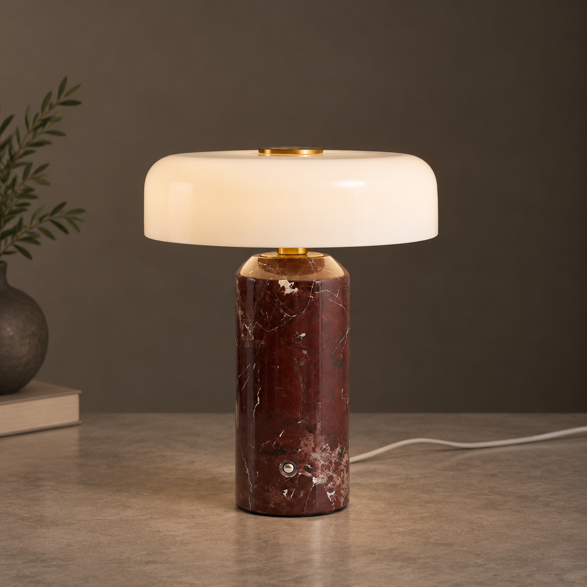 Marble table lamp, rechargeable cordless, view 11