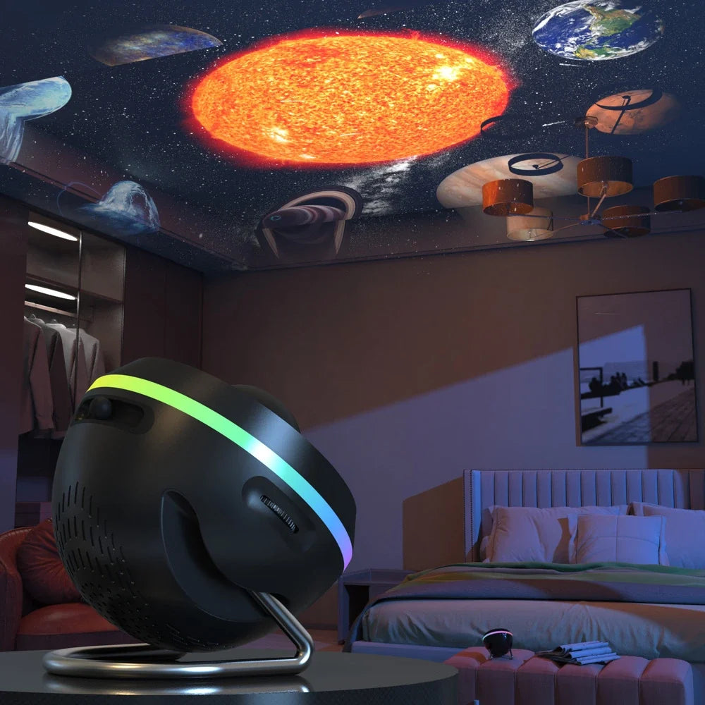 Galaxy projector with motif discs, view 3