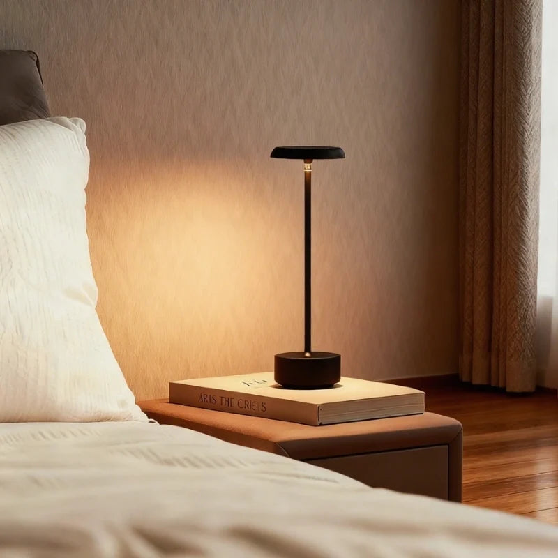 Modern cordless table lamp, aluminium, view 6