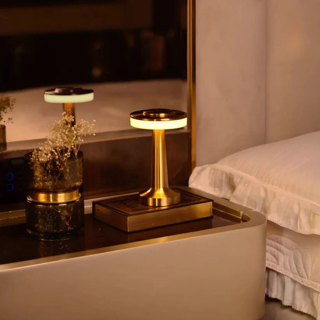 Cordless bar table lamp, rechargeable LED, view 2