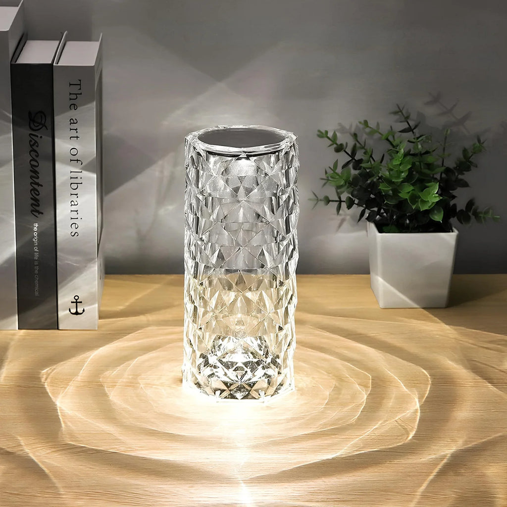 Crystal touch lamp with remote, view 6