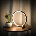 Modern halo bedside lamp, dimmable, view 1