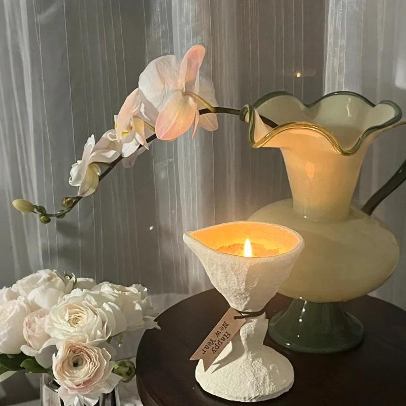 Concrete candle holder, nordic cement, view 8