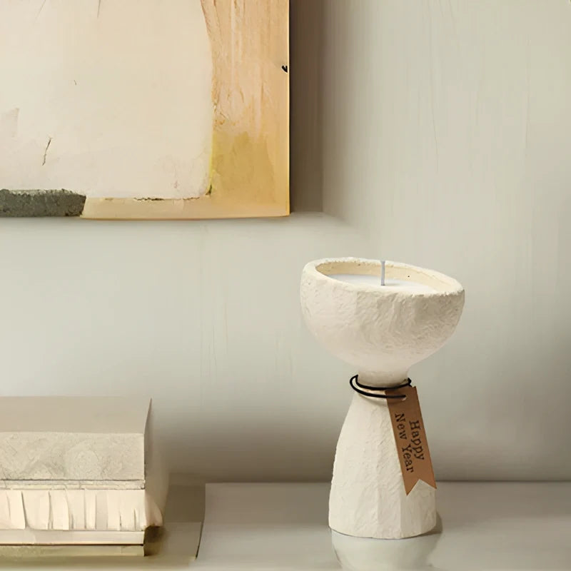 Concrete candle holder, nordic cement, view 7