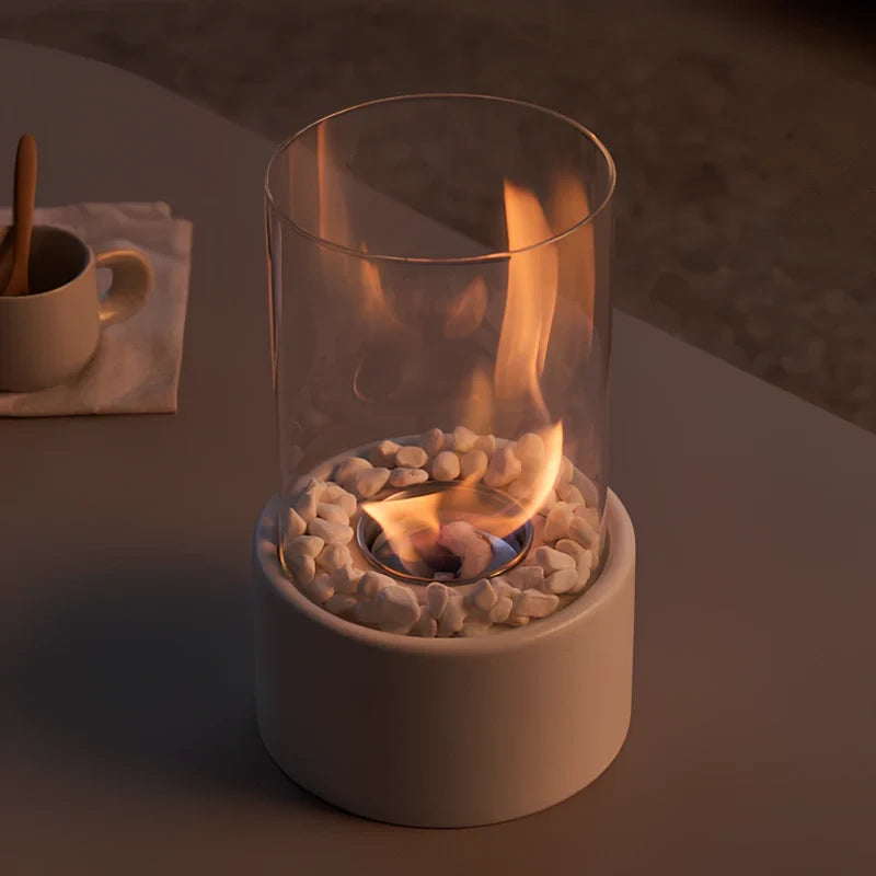 Indoor glass oil lamp, view 2