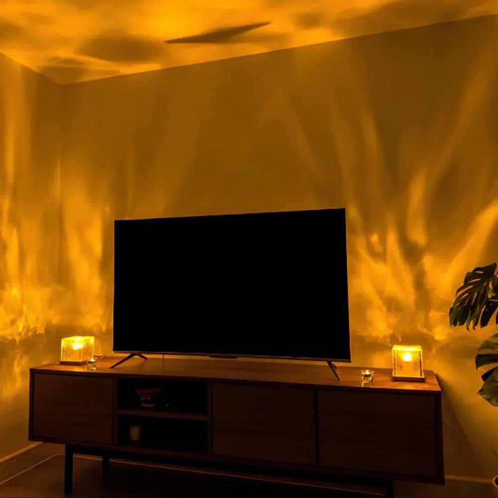 Northern lights cube lamp with remote, view 5