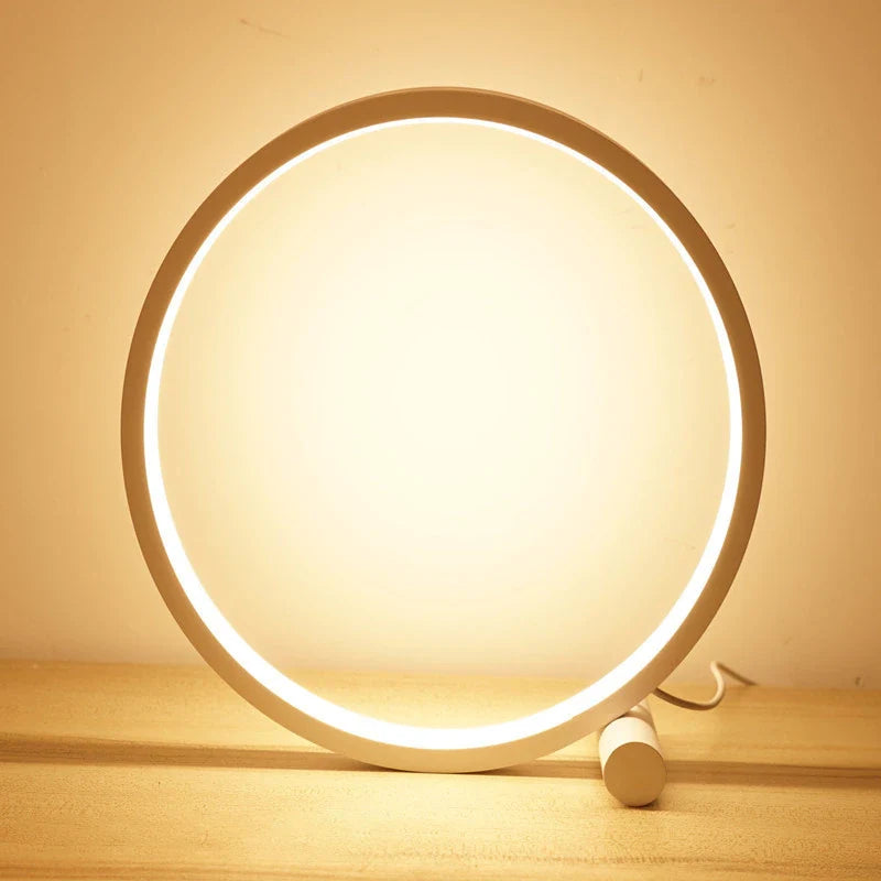 Modern halo bedside lamp, dimmable, view 5