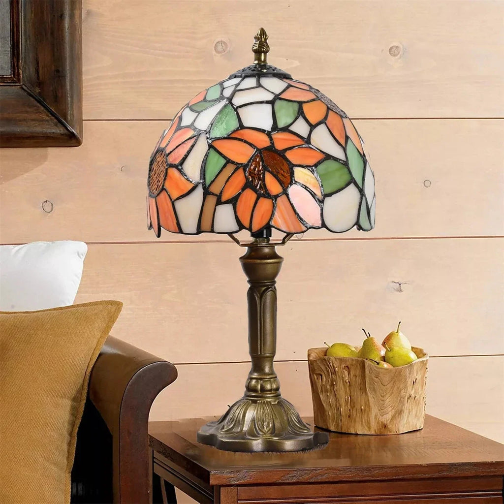 Stained glass table lamp, tiffany style, view 7